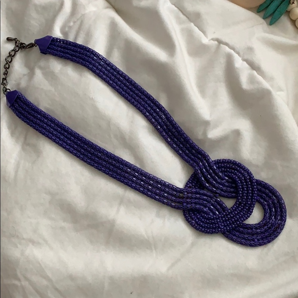 Blue statement necklace